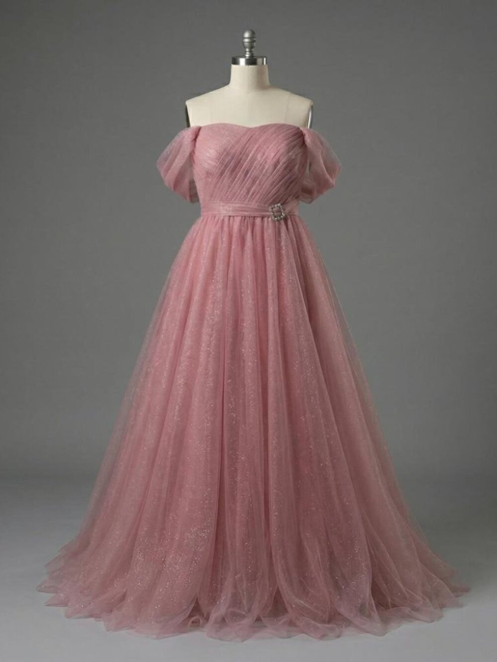 New Plus Size 24W Pink Maxi Formal Prom Evening Dress